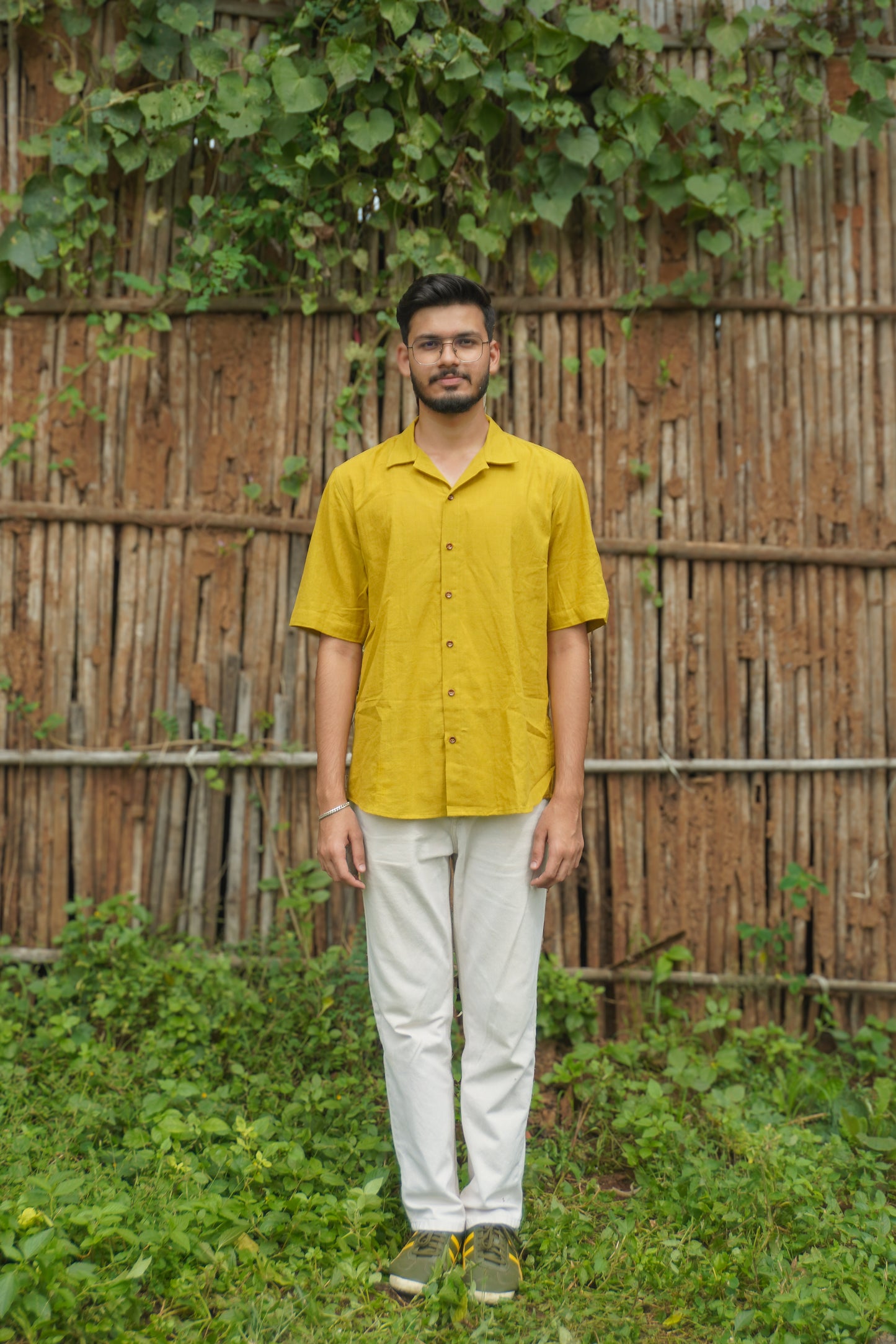 MUSTARD KALA COTTON SHIRT(OVERSIZED)